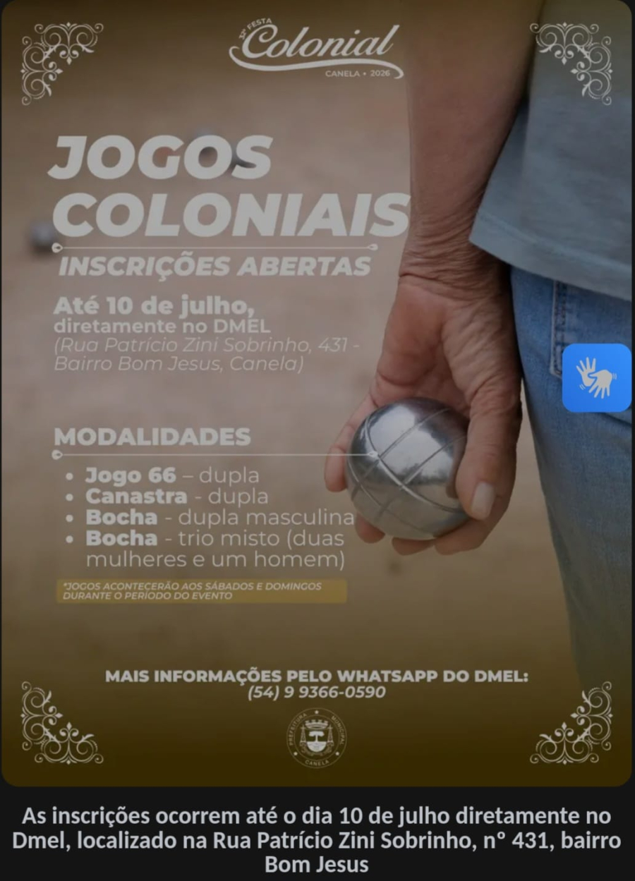 Inscrições para os Jogos Coloniais da Festa Colonial de Canela já estão abertas