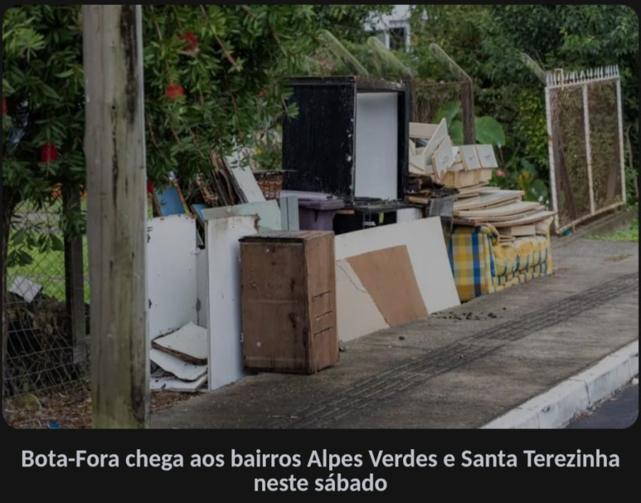 Bota-Fora atende bairros Alpes Verdes e Santa Terezinha neste sábado em Canela